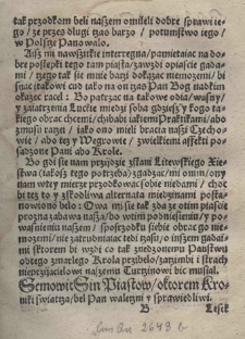 Upominek albo przestroga zacnemu Narodowi Polskiemu y wszitkiem Stanom Wielkiego Xięstwa Litewskiego, namnieiszi Sługa i brat na to interregnum oddaie. Napisani y widani wroku 1587 [...]
