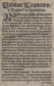 Censura Disceptationis cuiusdam Jesuitorum Societatis [...] De transsubstantione Panis Coenae Dominicae in verum corpus Domini nostri Jesu Christi, a Paulo Gilowski [...] conscripta