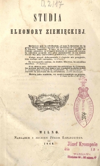 Studia Eleonory Ziemięckiej