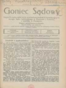 Goniec Sądowy: organ Związku Sądowych Urzędników Średnich i Kancelaryjnych Okręgu Sądu Apelacyjnego w Poznaniu i Toruniu z siedzibą w Poznaniu 1925.07.01 R.5 Nr7