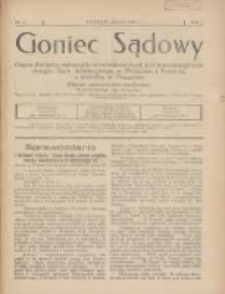 Goniec Sądowy: organ Związku Sądowych Urzędników Średnich i Kancelaryjnych Okręgu Sądu Apelacyjnego w Poznaniu i Toruniu z siedzibą w Poznaniu 1926.04 R.6 Nr4