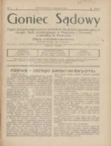Goniec Sądowy: organ Związku Sądowych Urzędników Średnich i Kancelaryjnych Okręgu Sądu Apelacyjnego w Poznaniu i Toruniu z siedzibą w Poznaniu 1926.09 R.6 Nr9