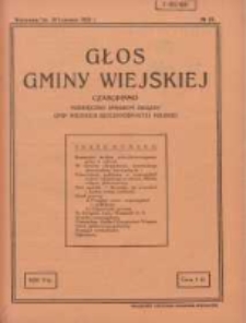 Głos Gminy Wiejskiej: czasopismo poświęcone sprawom Związku Gmin Wiejskich Rzeczypospolitej Polskiej 1929.06.30 R.5 Nr12