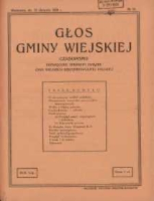 Głos Gminy Wiejskiej: czasopismo poświęcone sprawom Związku Gmin Wiejskich Rzeczypospolitej Polskiej 1929.08.15 R.5 Nr15