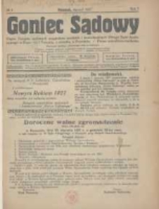 Goniec Sądowy: organ Związku Sądowych Urzędników Średnich i Kancelaryjnych Okręgu Sądu Apelacyjnego w Poznaniu i Toruniu z siedzibą w Poznaniu 1927.01 R.7 Nr1