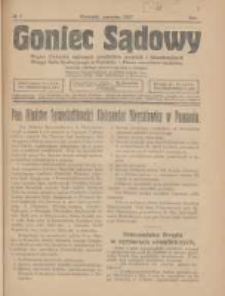 Goniec Sądowy: organ Związku Sądowych Urzędników Średnich i Kancelaryjnych Okręgu Sądu Apelacyjnego w Poznaniu 1927.06 R.7 Nr6