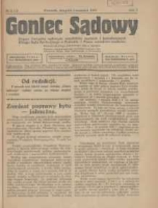 Goniec Sądowy: organ Związku Sądowych Urzędników Średnich i Kancelaryjnych Okręgu Sądu Apelacyjnego w Poznaniu 1927.08/09 R.7 Nr8/9