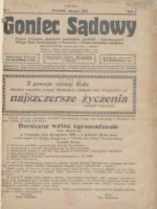 Goniec Sądowy: organ Związku Sądowych Urzędników Średnich i Kancelaryjnych Okręgu Sądu Apelacyjnego w Poznaniu 1928.01 R.8 Nr1