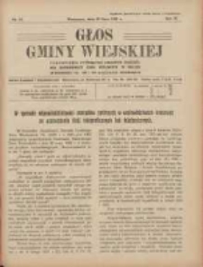 Głos Gminy Wiejskiej: czasopismo poświęcone sprawom Zrzeszenia Samopomocy Gmin Wiejskich w Polsce 1928.07.30 R.4 Nr21