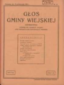Głos Gminy Wiejskiej: czasopismo poświęcone sprawom Związku Gmin Wiejskich Rzeczypospolitej Polskiej 1929.10.15 R.5 Nr19