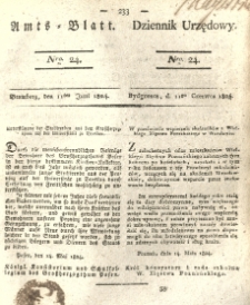 Amtsblatt der Königlichen Preussischen Regierung zu Bromberg. 1824.06.11 No.24