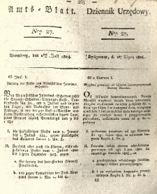 Amtsblatt der Königlichen Preussischen Regierung zu Bromberg. 1824.07.02 No.27