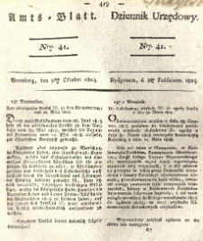 Amtsblatt der K&ouml;niglichen Preussischen Regierung zu Bromberg. 1824.10.08 No.41