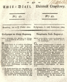 Amtsblatt der Königlichen Preussischen Regierung zu Bromberg. 1824.10.22 No.43