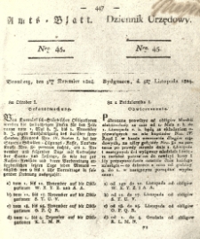 Amtsblatt der Königlichen Preussischen Regierung zu Bromberg. 1824.11.05 No.45
