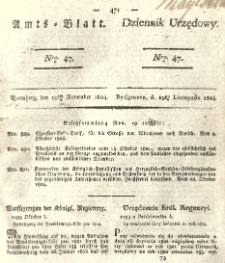 Amtsblatt der Königlichen Preussischen Regierung zu Bromberg. 1824.11.19 No.47