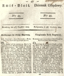 Amtsblatt der Königlichen Preussischen Regierung zu Bromberg. 1824.12.03 No.49