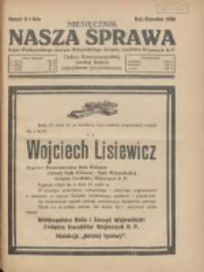 Nasza Sprawa: organ Wielkopolskiego Zarządu Wojewódzkiego Związku Inwalidów Wojennych RP 1930.05/06 Nr5/6