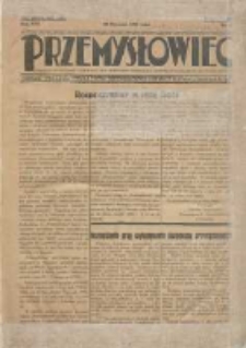 Przemysłowiec: tygodnik dla polskiego rzemiosła, przemysłu i handlu: organ Związku Towarzystw Przemysłowych 1933.01.22 R.30 Nr1