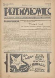 Przemysłowiec: tygodnik dla polskiego rzemiosła, przemysłu i handlu: organ Związku Towarzystw Przemysłowych 1933.12.24 R.30 Nr49