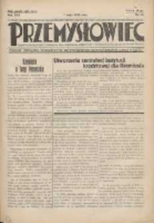 Przemysłowiec: tygodnik dla polskiego rzemiosła, przemysłu i handlu: organ Związku Towarzystw Przemysłowych 1933.05.07 R.30 Nr16