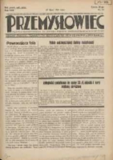 Przemysłowiec: tygodnik dla polskiego rzemiosła, przemysłu i handlu: organ Związku Towarzystw Przemysłowych 1933.07.23 R.30 Nr27