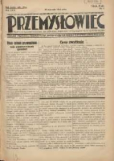 Przemysłowiec: tygodnik dla polskiego rzemiosła, przemysłu i handlu: organ Związku Towarzystw Przemysłowych 1934.01.28 R.31 Nr4