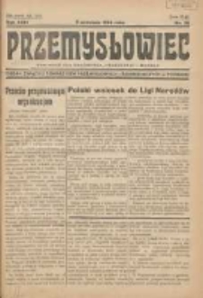 Przemysłowiec: tygodnik dla polskiego rzemiosła, przemysłu i handlu: organ Związku Towarzystw Przemysłowych 1934.09.09 R.31 Nr36