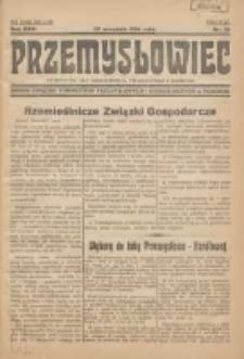 Przemysłowiec: tygodnik dla polskiego rzemiosła, przemysłu i handlu: organ Związku Towarzystw Przemysłowych 1934.09.23 R.31 Nr38