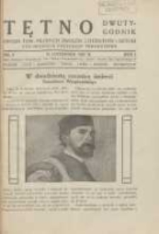 Tętno: organ Towarzystwa Młodych Zwolenników Literatury i Sztuki 1927.11.15 R.1 Nr4