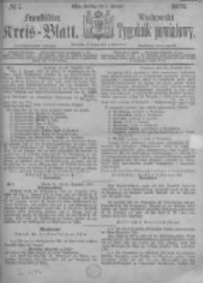 Fraust&auml;dter Kreisblatt. 1875.01.01 Nr1