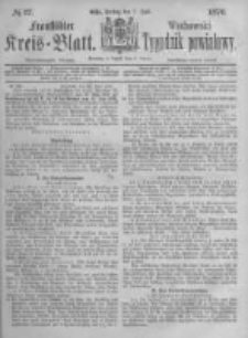 Fraust&auml;dter Kreisblatt. 1876.07.07 Nr27