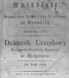 Amtsblatt der Königlichen Preussischen Regierung zu Bromberg. 1826.01.06 No.1