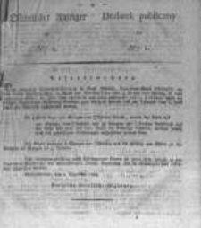 Oeffentlicher Anzeiger zum Amtsblatt No.1. der Königl. Preuss. Regierung zu Bromberg. 1826