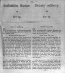 Oeffentlicher Anzeiger zum Amtsblatt No.19. der Königl. Preuss. Regierung zu Bromberg. 1826