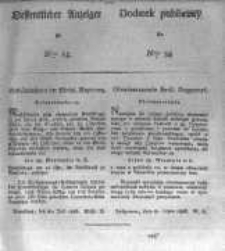 Oeffentlicher Anzeiger zum Amtsblatt No.34. der Königl. Preuss. Regierung zu Bromberg. 1826