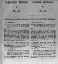 Oeffentlicher Anzeiger zum Amtsblatt No.46. der Königl. Preuss. Regierung zu Bromberg. 1826