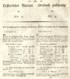 Amtsblatt der K&ouml;niglichen Preussischen Regierung zu Bromberg. 1827.02.16 No.7