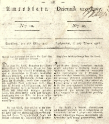 Amtsblatt der K&ouml;niglichen Preussischen Regierung zu Bromberg. 1827.03.09 No.10