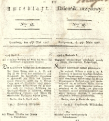 Amtsblatt der Königlichen Preussischen Regierung zu Bromberg. 1827.05.04 No.18