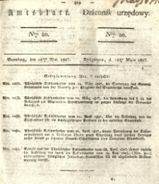 Amtsblatt der K&ouml;niglichen Preussischen Regierung zu Bromberg. 1827.05.18 No.20