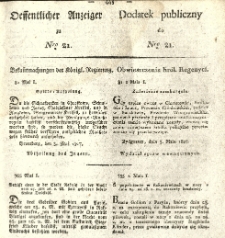 Amtsblatt der Königlichen Preussischen Regierung zu Bromberg. 1827.05.25 No.21