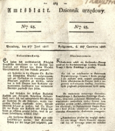 Amtsblatt der K&ouml;niglichen Preussischen Regierung zu Bromberg. 1827.06.08 No.23