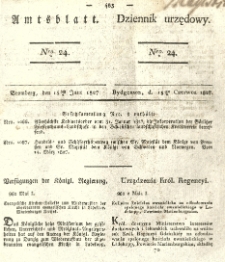 Amtsblatt der K&ouml;niglichen Preussischen Regierung zu Bromberg. 1827.06.15 No.24