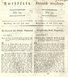 Amtsblatt der Königlichen Preussischen Regierung zu Bromberg. 1827.07.06 No.27