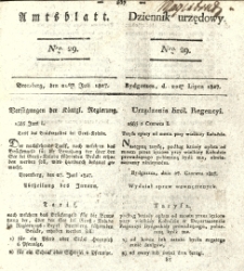 Amtsblatt der Königlichen Preussischen Regierung zu Bromberg. 1827.07.20 No.29