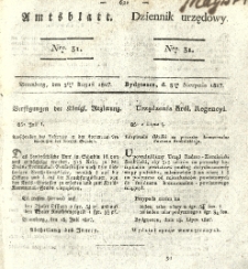 Amtsblatt der Königlichen Preussischen Regierung zu Bromberg. 1827.08.03 No.31