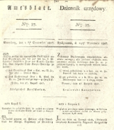 Amtsblatt der K&ouml;niglichen Preussischen Regierung zu Bromberg. 1827.09.14 No.37