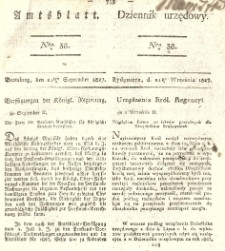 Amtsblatt der K&ouml;niglichen Preussischen Regierung zu Bromberg. 1827.09.21 No.38