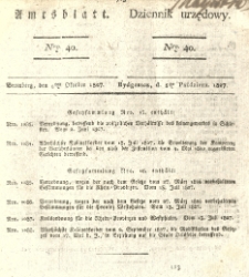 Amtsblatt der Königlichen Preussischen Regierung zu Bromberg. 1827.10.05 No.40